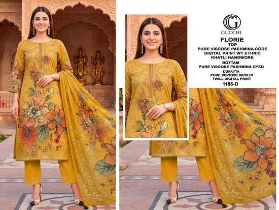 Gucchi Florie 1185 Pure Viscose Pashmina Dress Material
