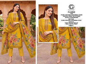 Gucchi Florie 1186 Pure Viscose Pashmina Dress Material
