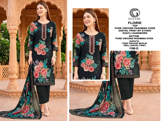 Gucchi Florie 1186 Pure Viscose Pashmina Dress Material