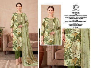 Gucchi Florie 1213 Pure Viscose Pashmina Dress Material