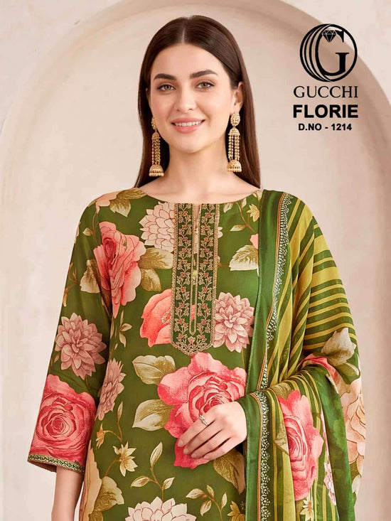 Gucchi Florie 1214 Pure Viscose Pashmina Dress Material