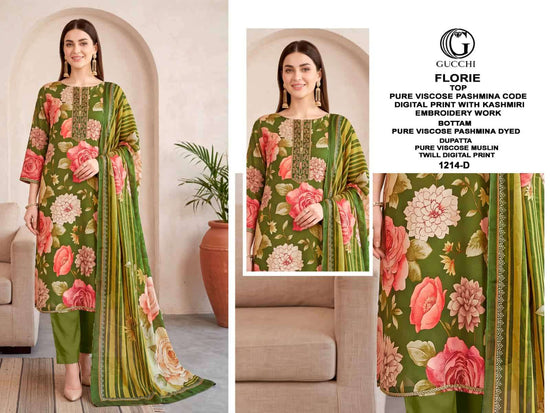 Gucchi Florie 1214 Pure Viscose Pashmina Dress Material