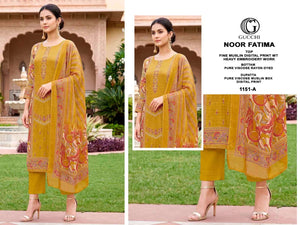 Gucchi Noor Fatima 1151 Pure Viscose Muslin Dress Material