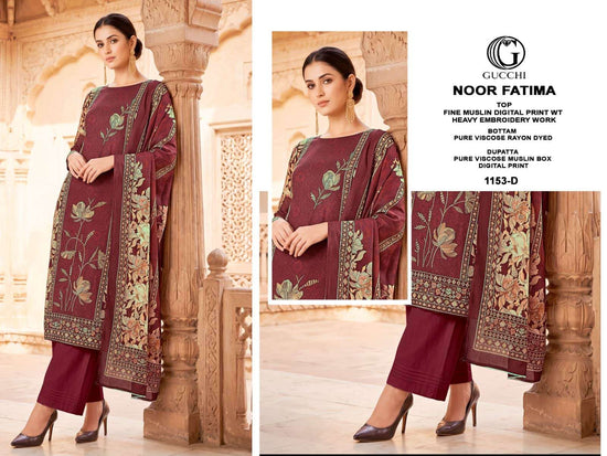 Gucchi Noor Fatima 1153 Premium Muslin Dress Material