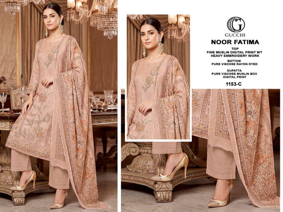 Gucchi Noor Fatima 1153 Premium Muslin Dress Material