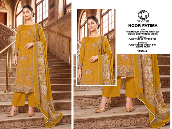 Gucchi Noor Fatima 1153 Premium Muslin Dress Material