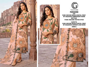 Gucchi Paradise 1040 Premium Viscose Muslin Dress Material - Amrah Wholesale