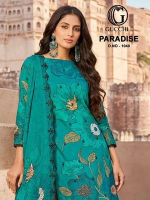 Gucchi Paradise 1040 Premium Viscose Muslin Dress Material - Amrah Wholesale