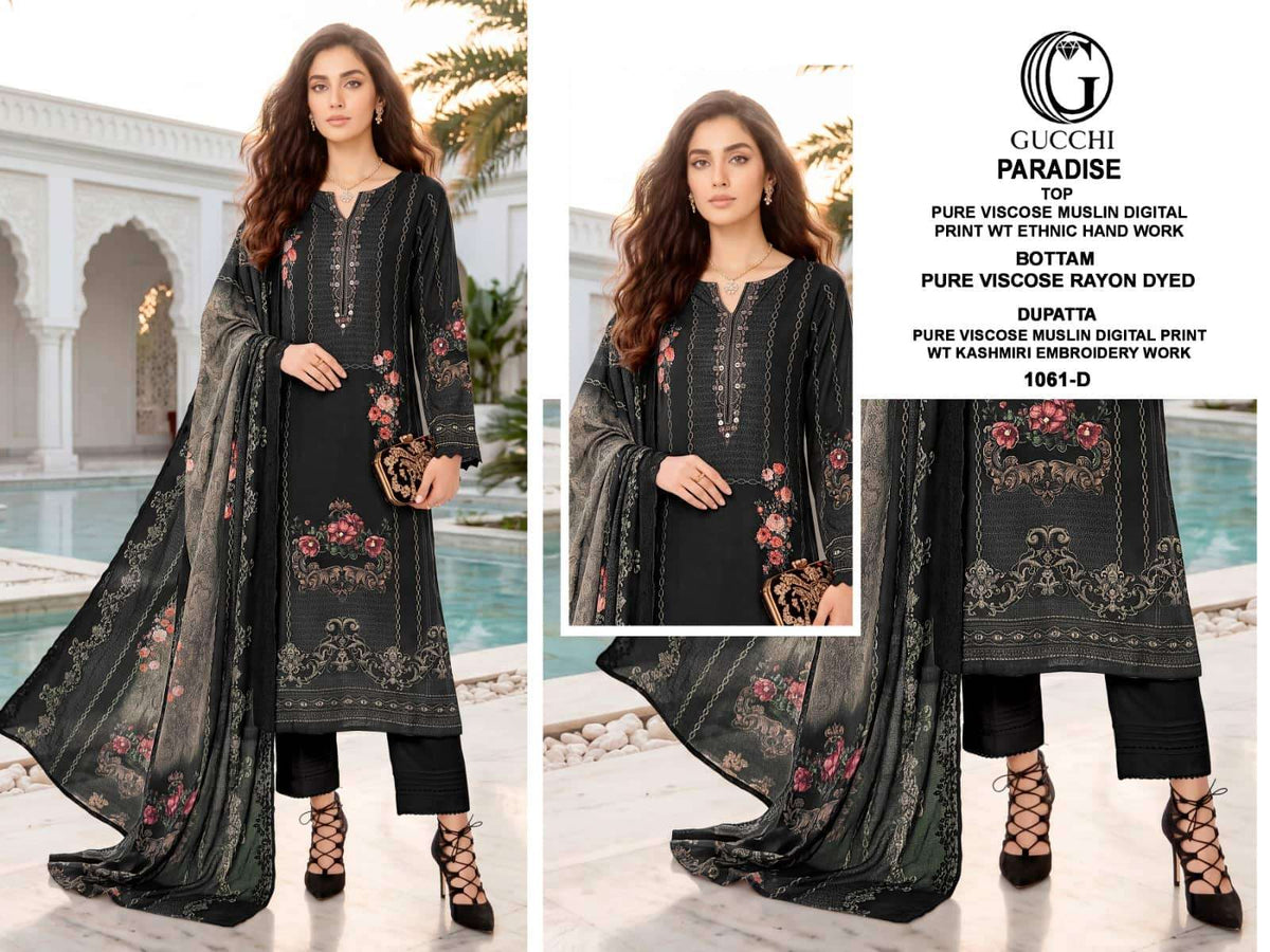Gucchi Paradise 1061 Pure Viscose Muslin Dress Material