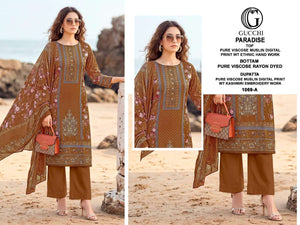 Gucchi Paradise 1069 Pure Viscose Muslin Dress Material