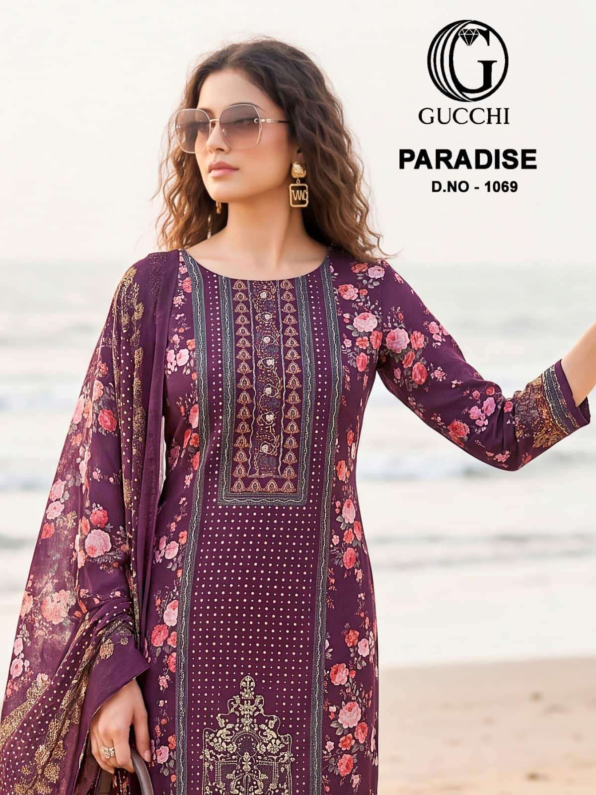 Gucchi Paradise 1069 Pure Viscose Muslin Dress Material