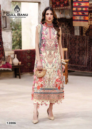 Gul Ahmed Gullbanu Vol 12 Pure Cambridge Cotton Pakistani Suit