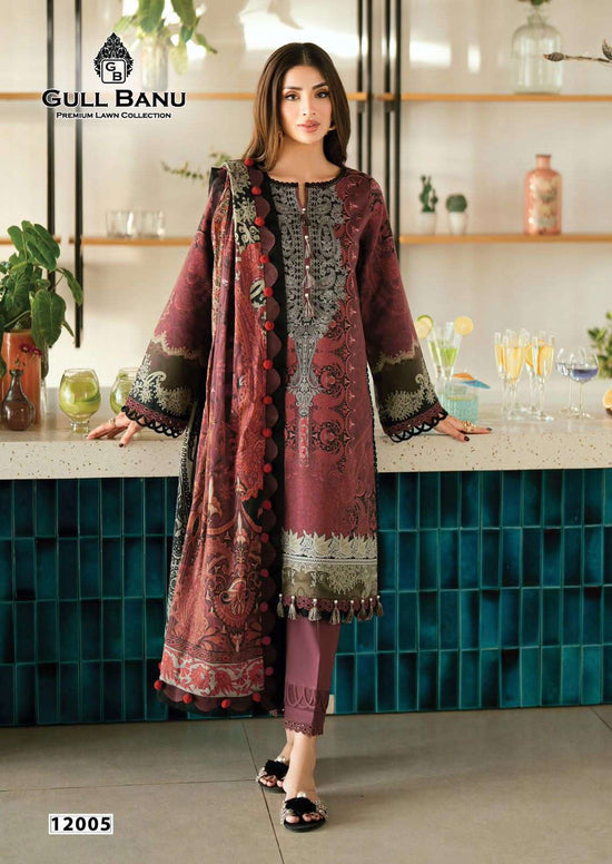 Gul Ahmed Gullbanu Vol 12 Pure Cambridge Cotton Pakistani Suit - Amrah Wholesale