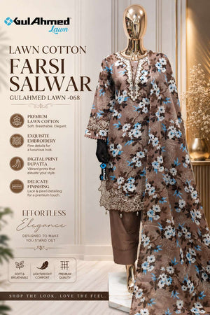 Gulahmed Lawn Vol-068 Cotton Printed Salwar Suit Set