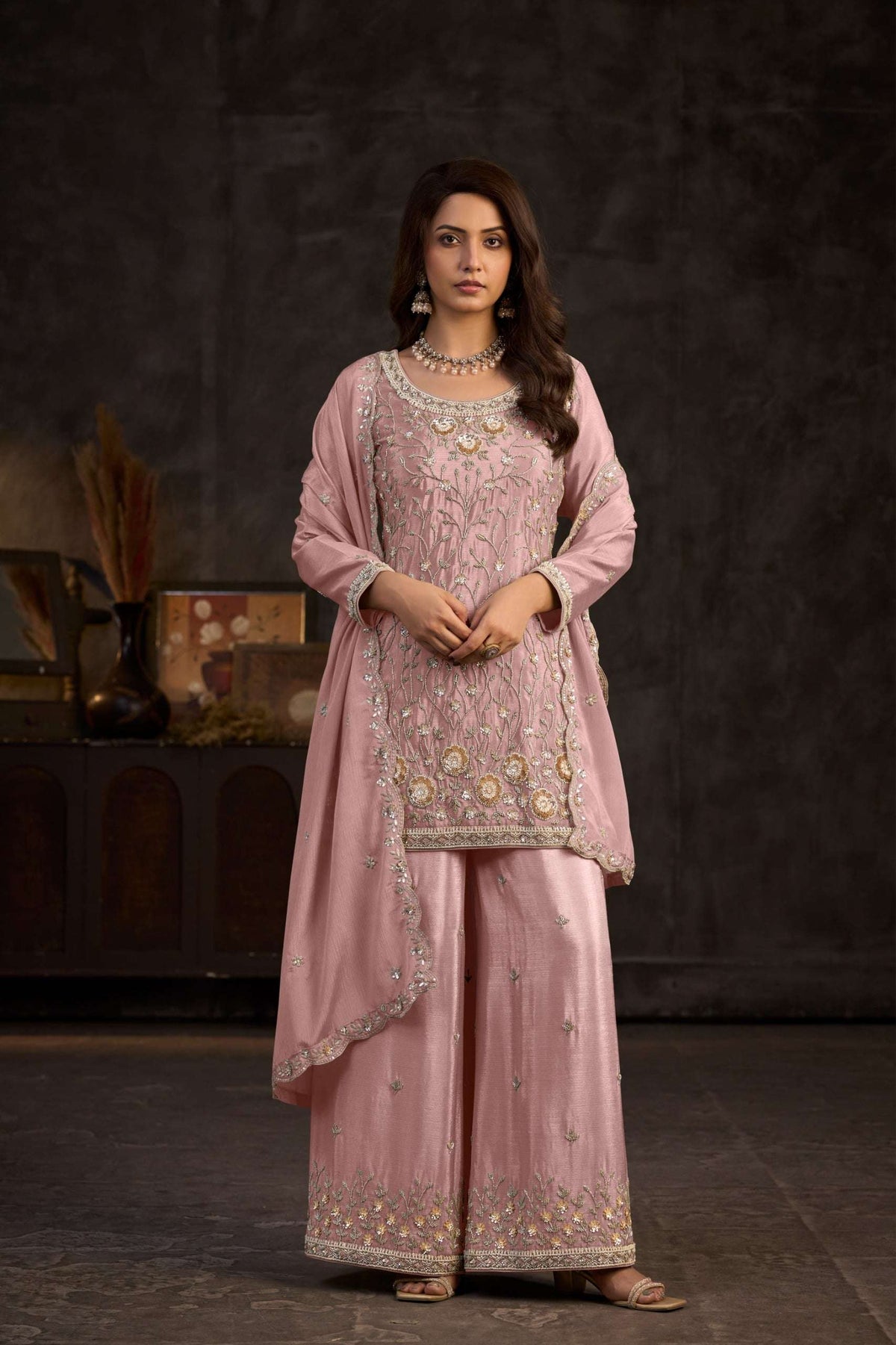 Gulkayra Aayka Chinon Embroidered Stitched Punjabi Salwar Suit