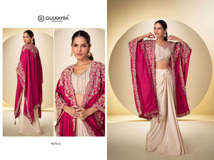 Gulkayra Andaaz Chinon Embroidered Ready To Wear Saree