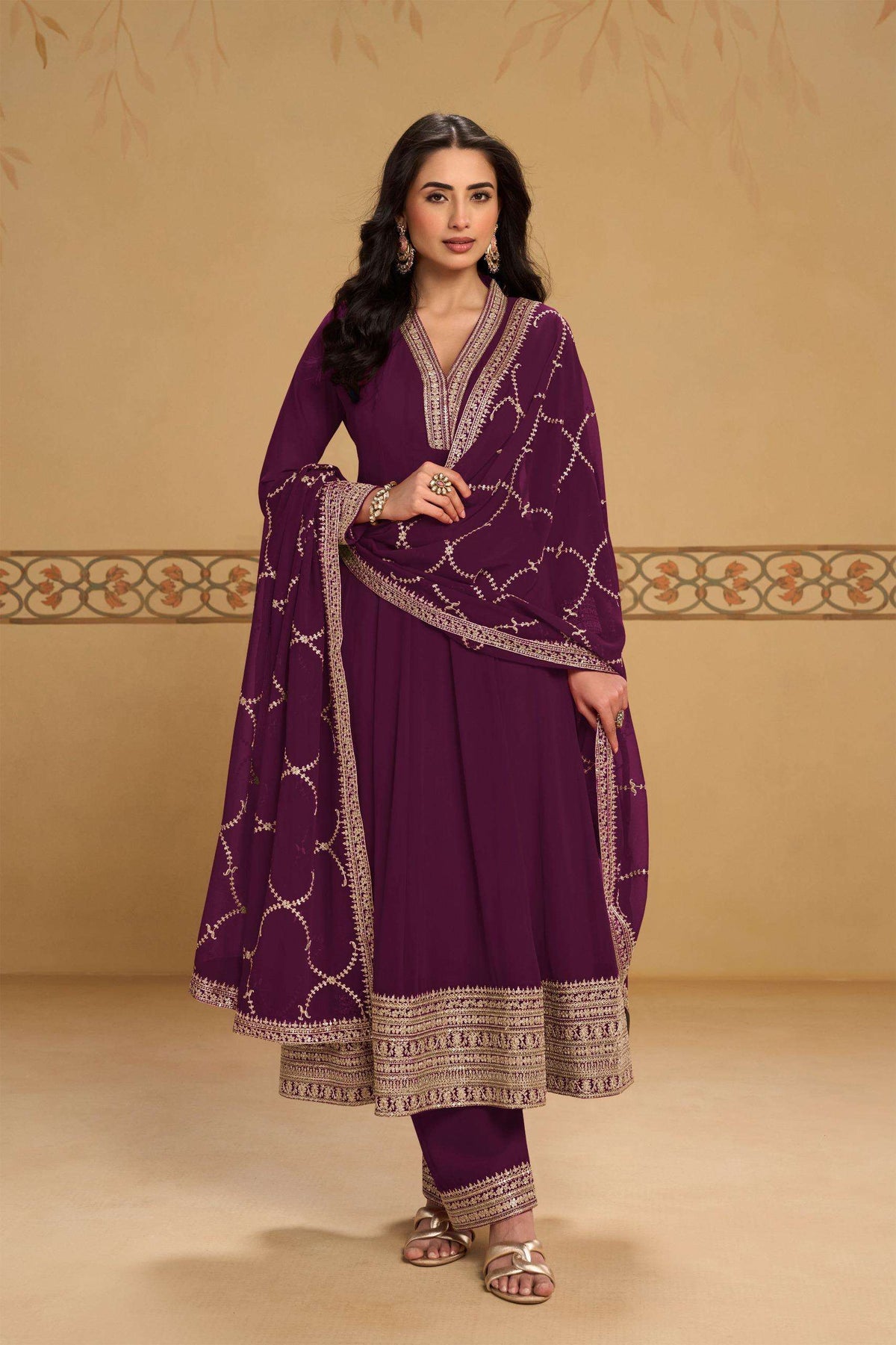 Gulkayra Mehfil Georgette Embroidered Anarkali Salwar Suit Set