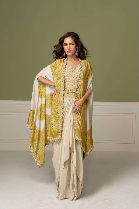 GULKAYRA RUHI Chinon Stitched Embroidered Co-Ord Set