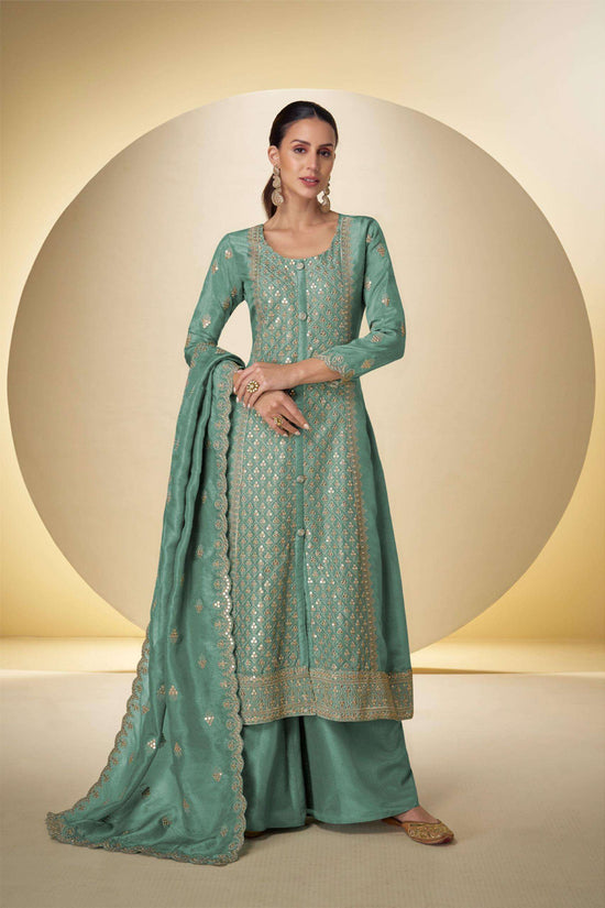 Gulkayra Sakhi Pure Simmer Silk Embroidery Stitched Suit