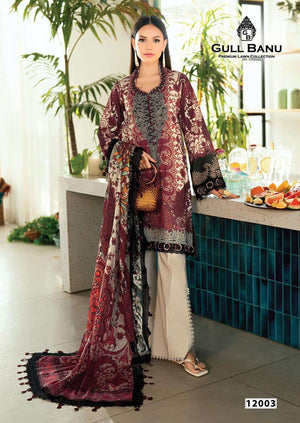 GULL AAHMED GULLBANU VOL-12 Cambric Pakistani Suit