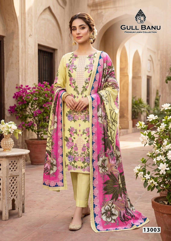 GULL AAHMED Gullbanu Vol-13 Cambridge Cotton Printed Pakistani Suit