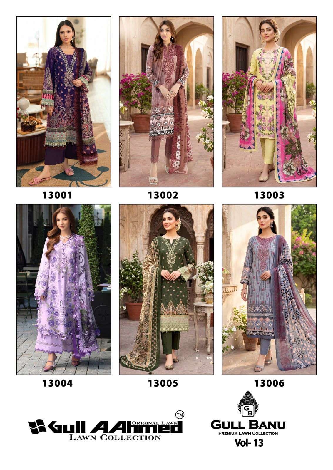 GULL AAHMED Gullbanu Vol-13 Cambridge Cotton Printed Pakistani Suit