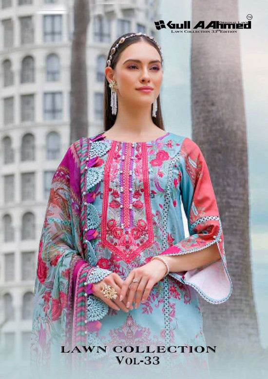 Gull Ahmed Lawn Collection Vol 33 Pure Cotton Pakistani Suit