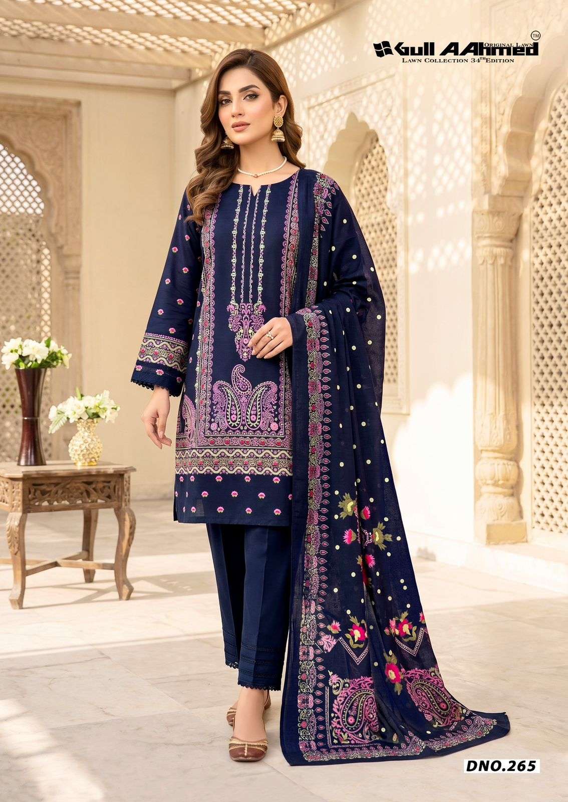 Gull Ahmed Lawn Collection Vol 34 Cambric Cotton Dress Material