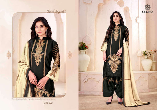 Gulrez Zahira Premium Crape Kurti Pant Dupatta Set - Amrah Wholesale