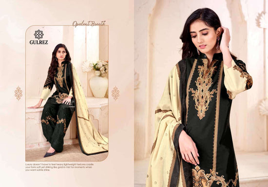 Gulrez Zahira Premium Crape Kurti Pant Dupatta Set - Amrah Wholesale