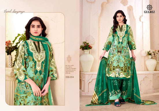 Gulrez Zahira Premium Crape Kurti Pant Dupatta Set - Amrah Wholesale