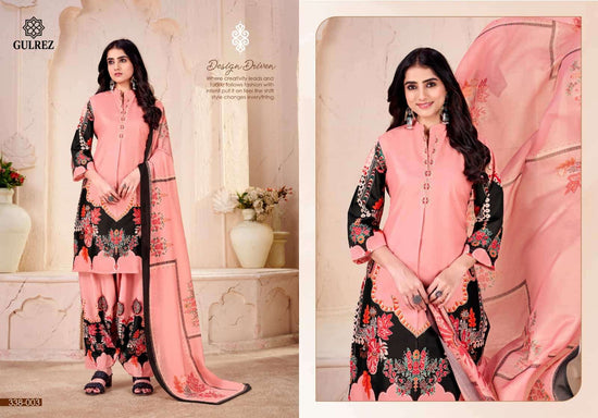 Gulrez Zahira Premium Crape Kurti Pant Dupatta Set - Amrah Wholesale
