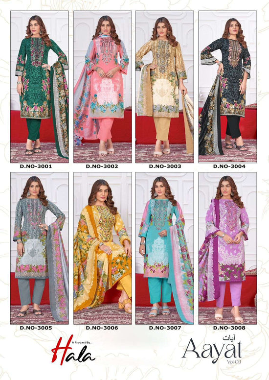 Hala Aayat Vol 3 Premium Cotton Printed Dress Material