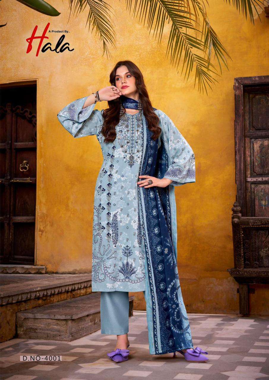 Hala Aayat Vol-4 Soft Cotton Printed Dress Material