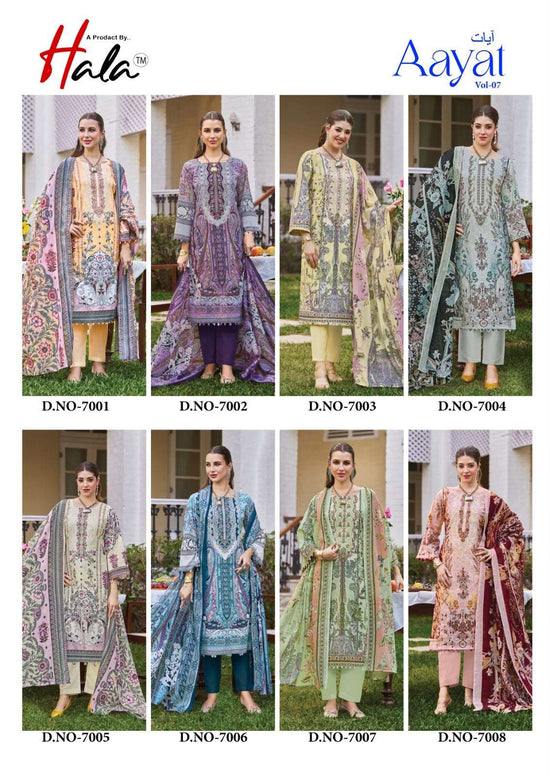 Hala Aayat Vol-7 Digital Cotton Printed Unstitched Pakistani Suit
