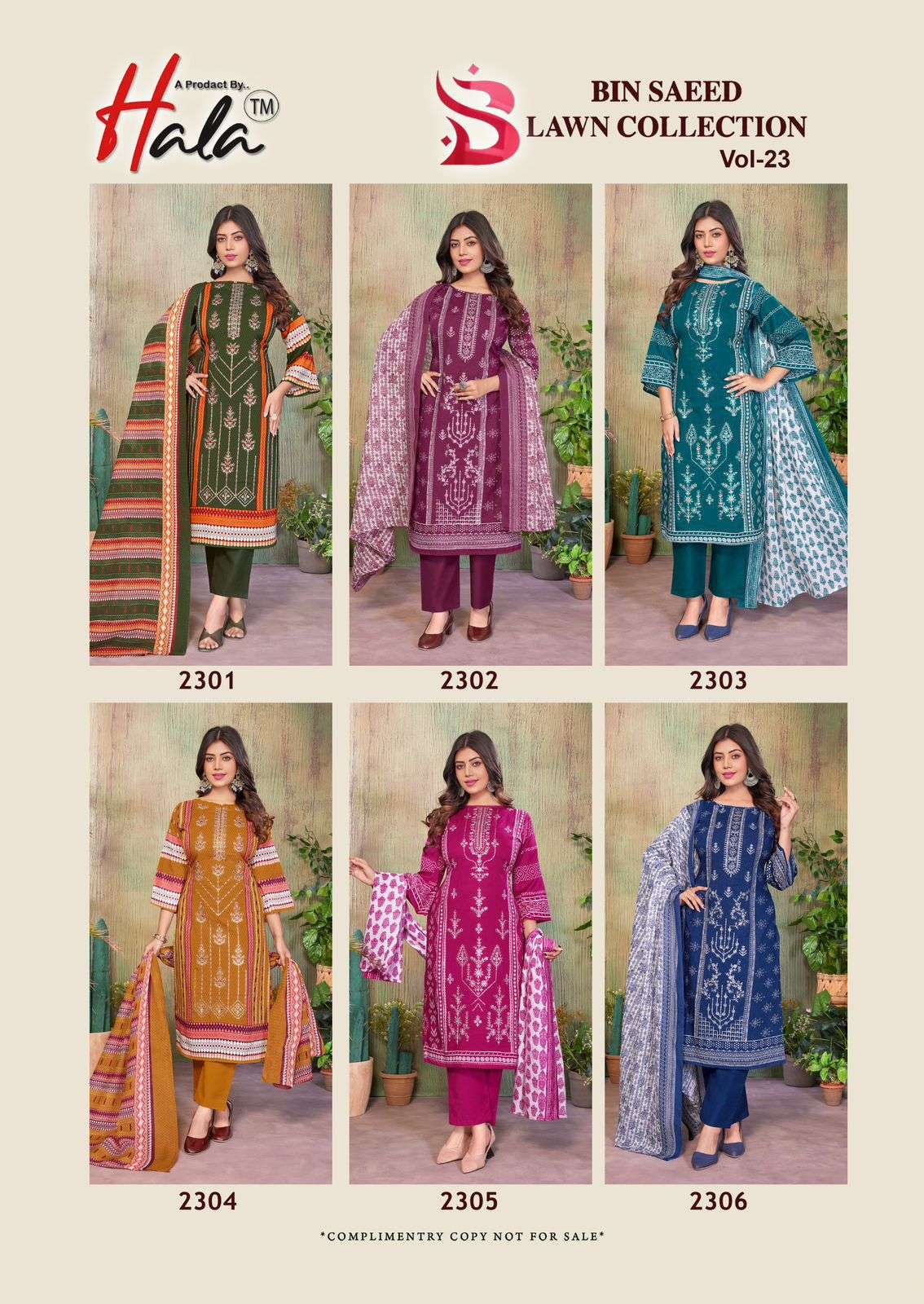 Hala Bin Saeed Vol-23 Cotton Pakistani Suit