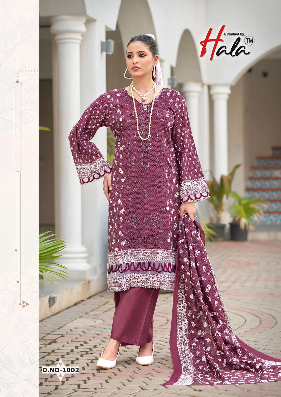 Hala Embroidered Lawn Unstitched Pakistani Suit