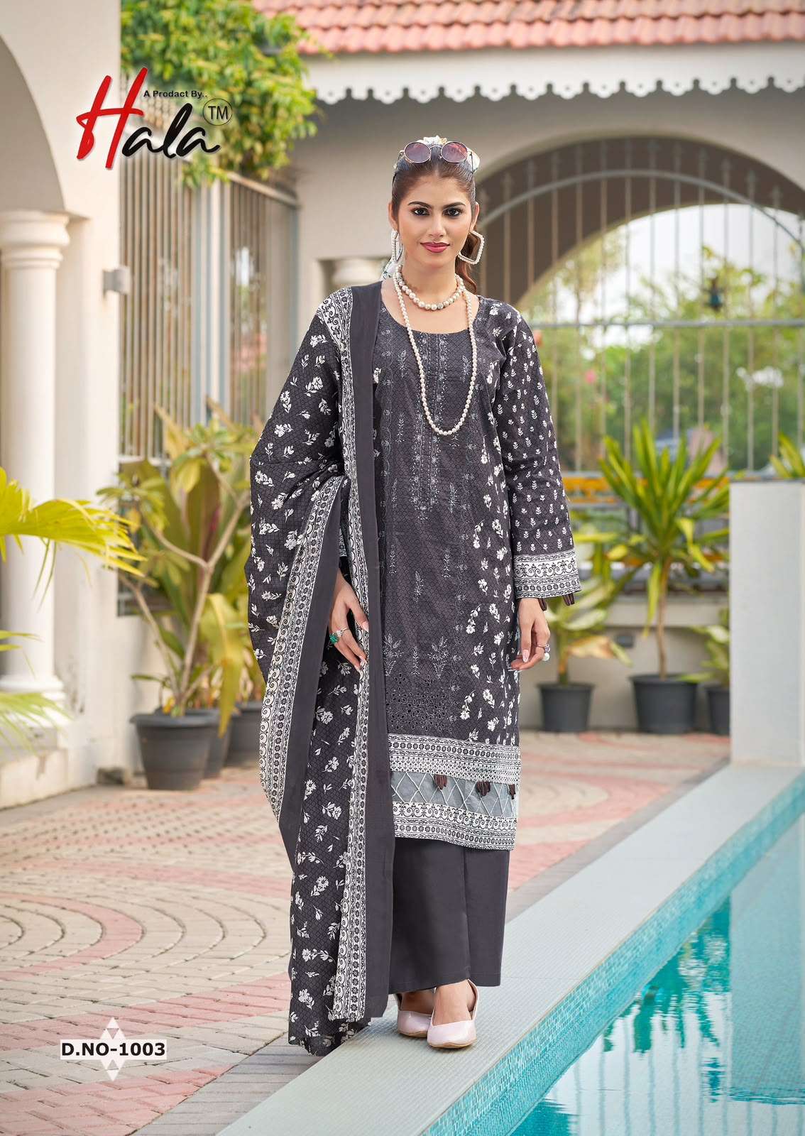 Hala Embroidered Lawn Unstitched Pakistani Suit