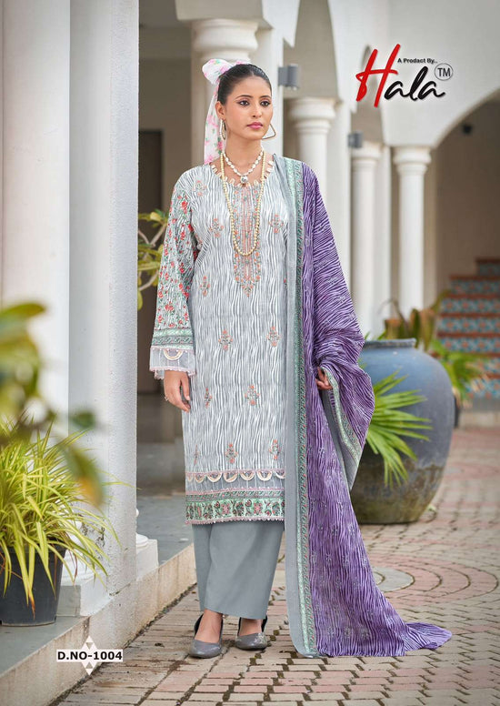 Hala Embroidered Lawn Unstitched Pakistani Suit