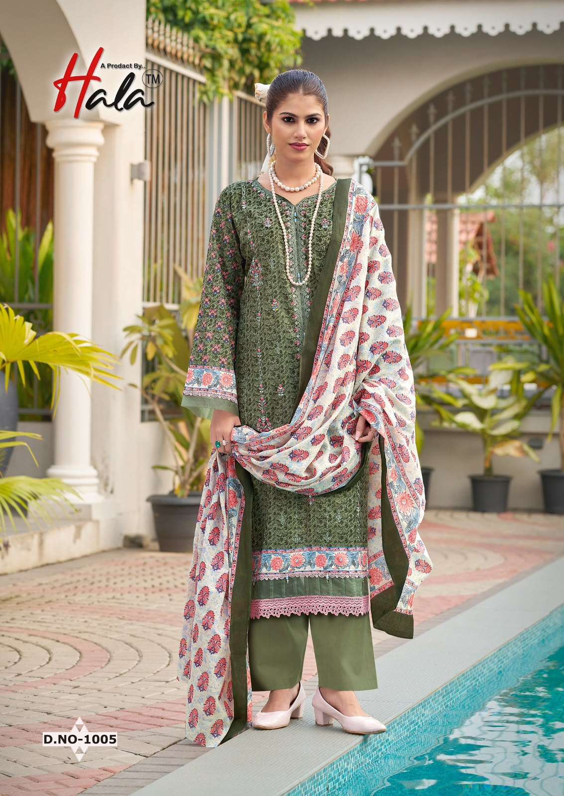 Hala Embroidered Lawn Unstitched Pakistani Suit