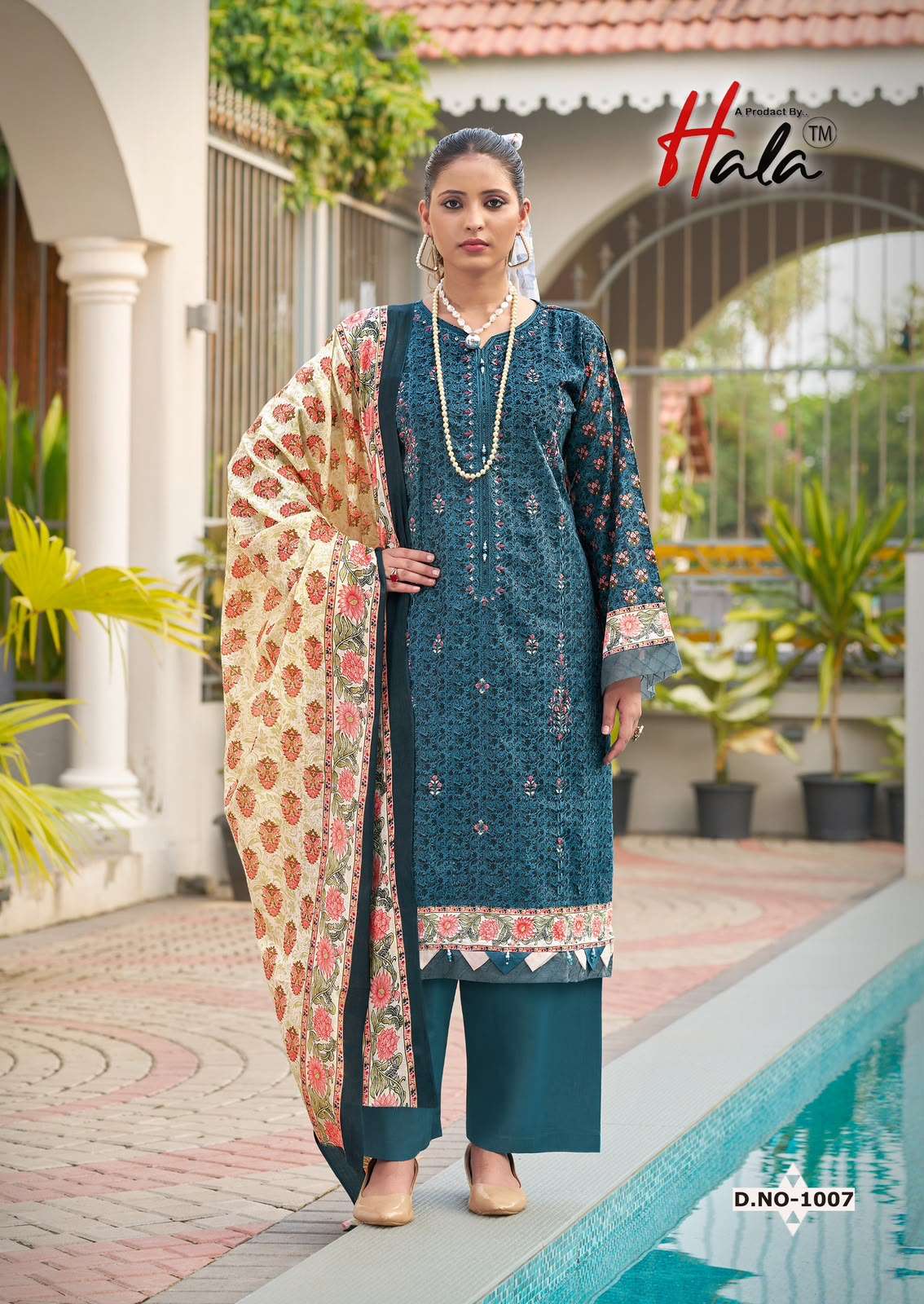Hala Embroidered Lawn Unstitched Pakistani Suit