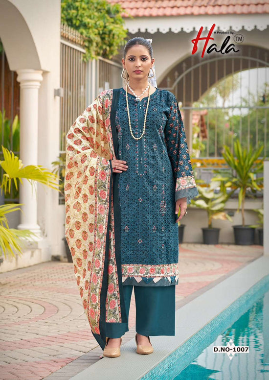 Hala Embroidered Lawn Unstitched Pakistani Suit