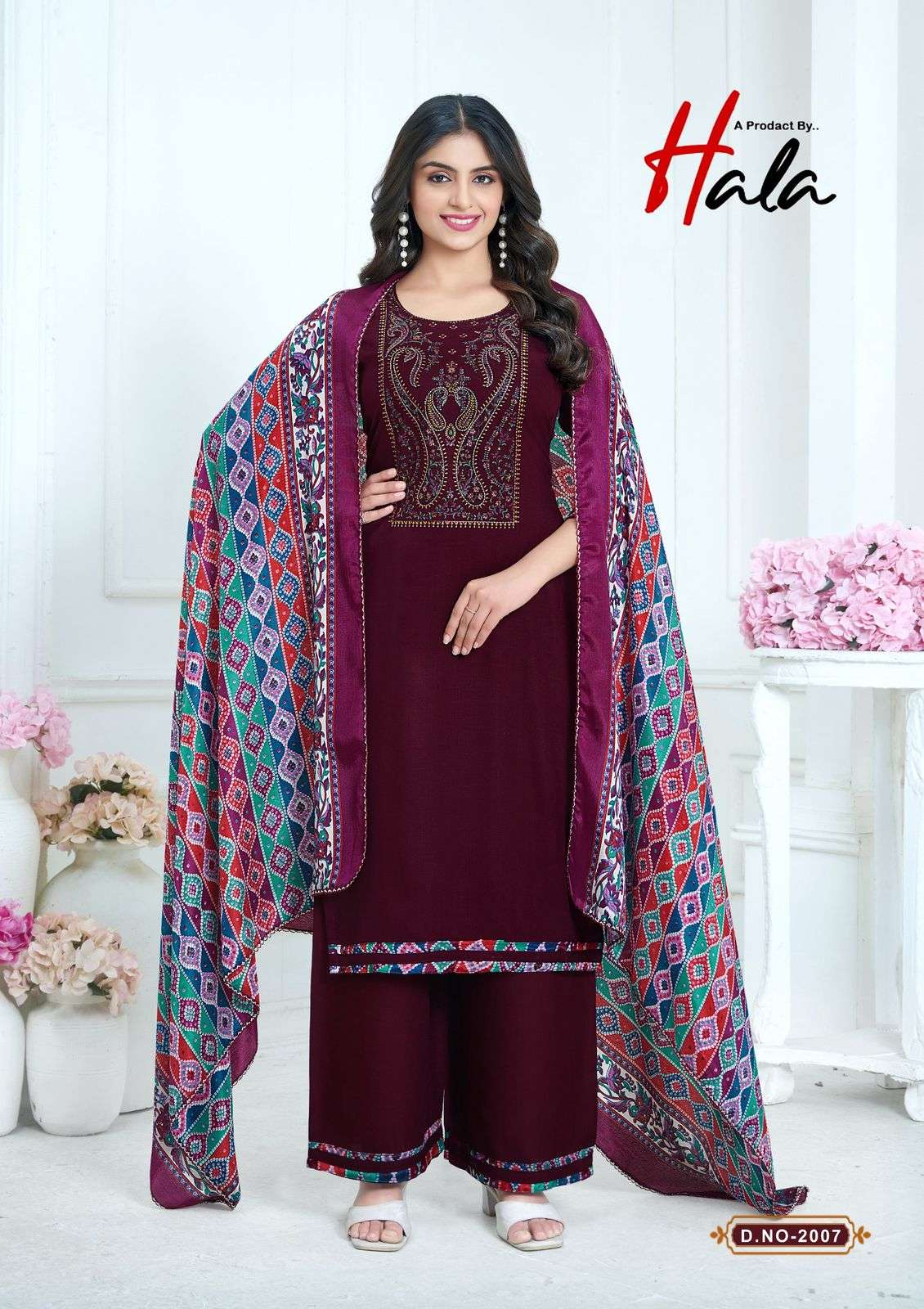 HALA Nigaar Vol 02 Rayon Printed Dress Material - Amrah Wholesale