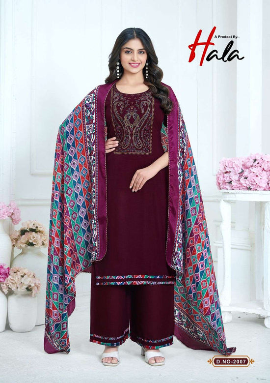 HALA Nigaar Vol 02 Rayon Printed Dress Material - Amrah Wholesale