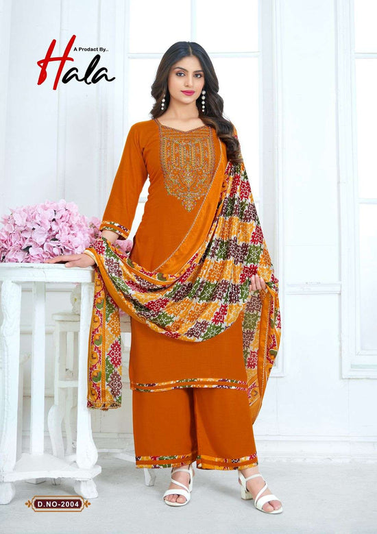 HALA Nigaar Vol 02 Rayon Printed Dress Material - Amrah Wholesale