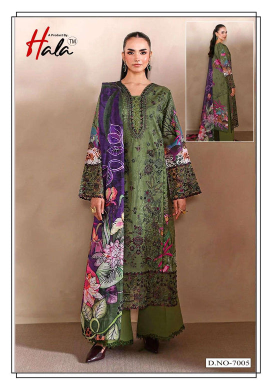 Hala Ramsha Vol-07 Cotton Printed Dress Material - Amrah Wholesale