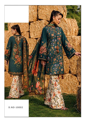 Hala Ramsha Vol-10 Cotton Printed Unstitched Salwar Suit