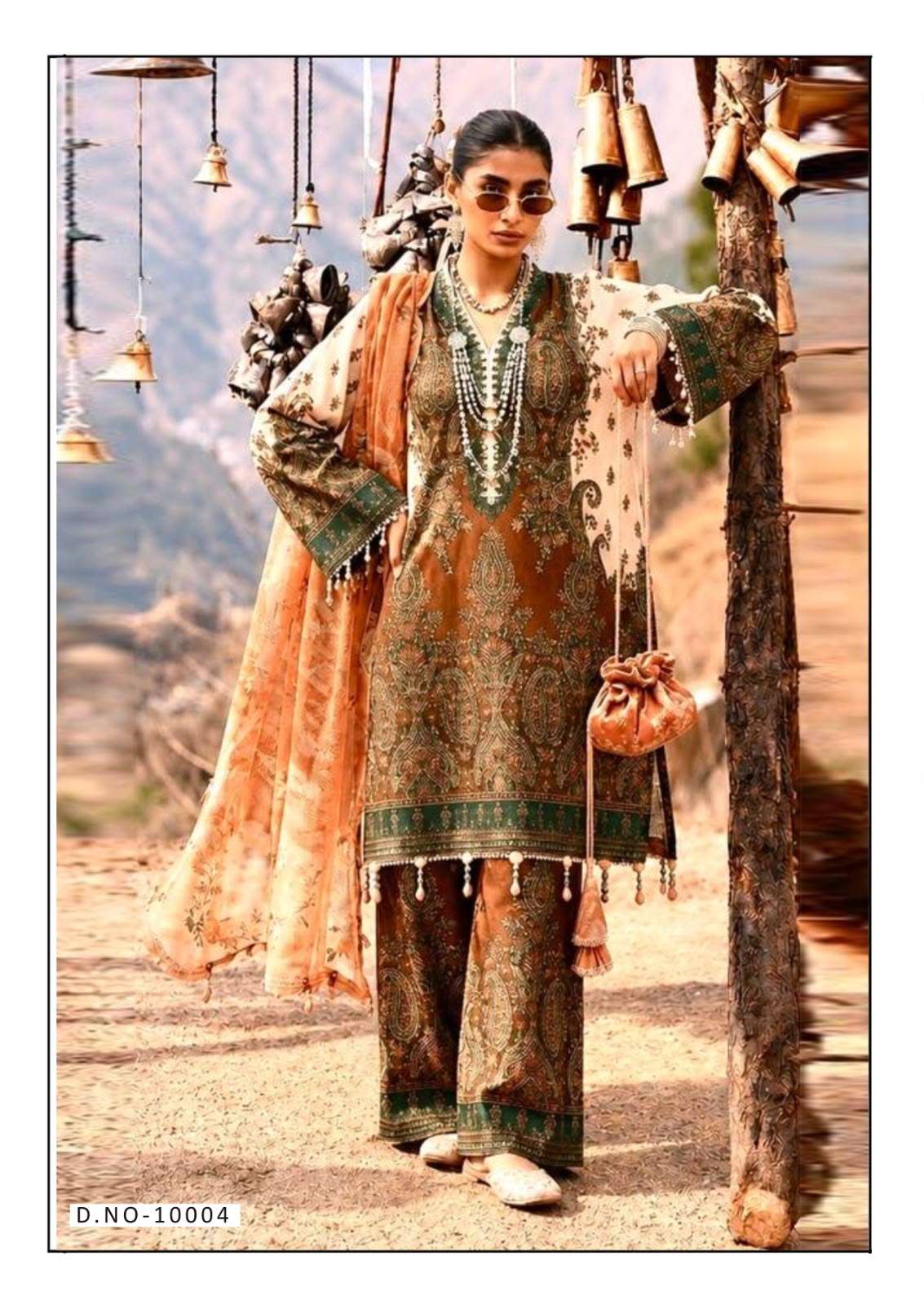 Hala Ramsha Vol-10 Cotton Printed Unstitched Salwar Suit