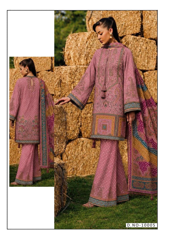 Hala Ramsha Vol-10 Cotton Printed Unstitched Salwar Suit