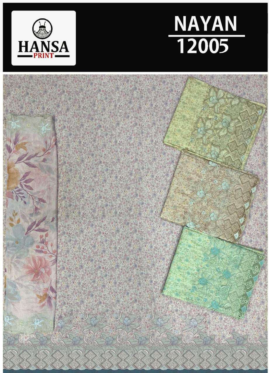 Hansa Prints Nayan 12005 Muslin Digital Print Suit - Amrah Wholesale
